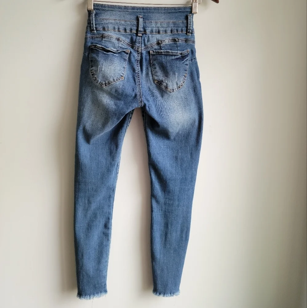 IBIZA Distressed High-Rise Jeans - Size US 3 - Picture 4 of 6